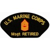 Marine Corps Master Sergeant (MSgt / E-8) Retired Black Patch
