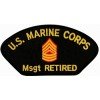 Marine Corps Master Sergeant (MSgt / E-8) Retired Black Patch