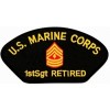 Marine Corps First Sergeant (1stSgt / E-8) Retired Black Patch