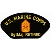 Marine Corps Sergeant Major (SgtMaj / E-9) Retired Black Patch