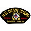 US Coast Guard Proudly Served Woman Veteran Insignia Black Patch