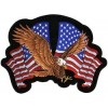 2 Flags w/ Eagle Back Patch