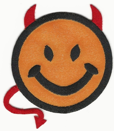 2.5" Devil Happy Face patch