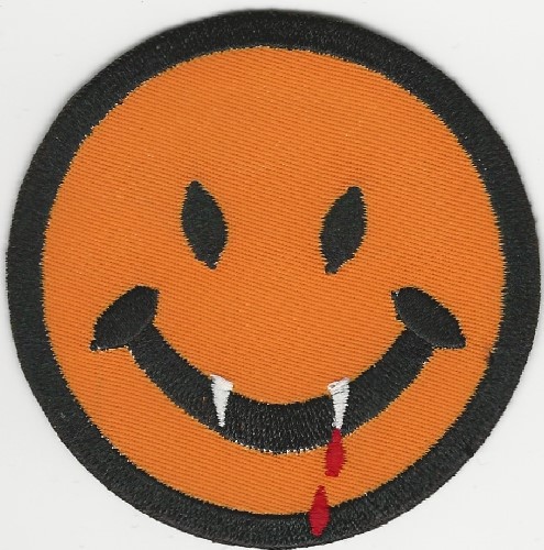 2.5" Vampire Happy Face patch