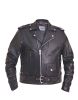 Men's Traditional Premium Black Leather M.C. Jacket