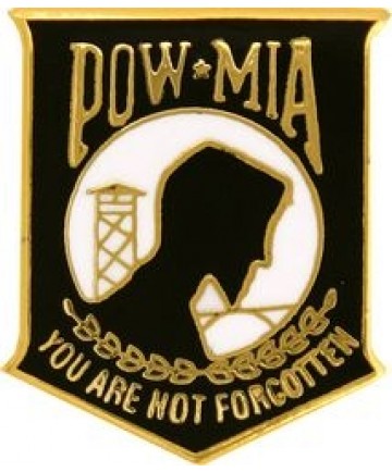 POW/MIA pin (Color: Black)
