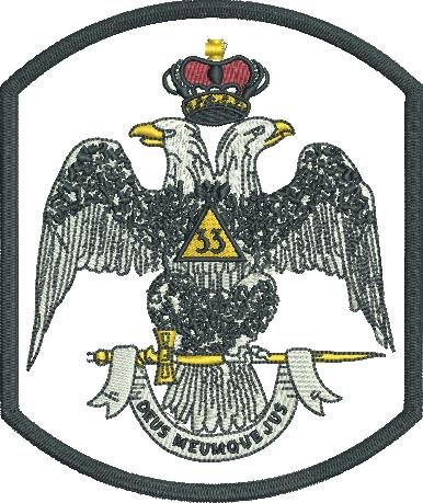 Scottish Right 33rd degree Double Eagle patch (Patch Size: 5" W x 4.25" T)