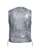 Men's Premium Tombstone Grey Leather Vest