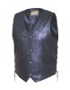 Mens Premium Traditional Leather Vest w/Lace Sides