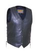 Mens Premium Buffalo Leather Vest w/Side Laces