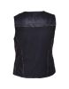 Ladies V-Neck Leather Vest With Zip Pockets