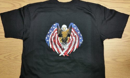 American Flag Swooping Eagle T-shirt (Size: Large)