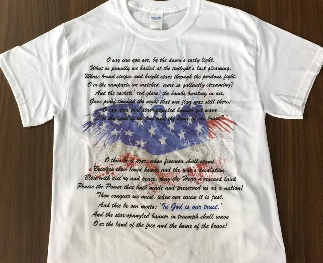 National Anthem July 2017 Promo Shirt (Size: Large)
