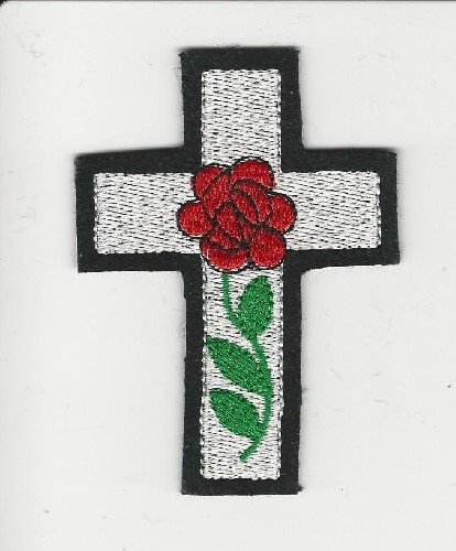 Rose Croix patch, 3" (Color: Red)