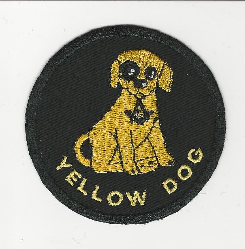 Royal Order of the Yellow Dog Masonic patch (Patch Size: 2" W x 2" T)